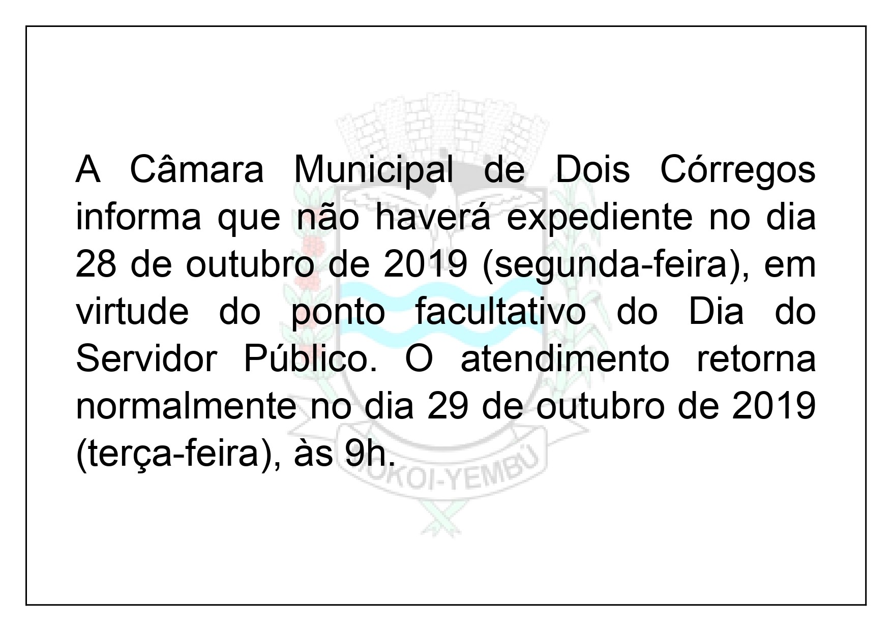 20191025_Aviso_Ponto Facultativo_28.10.2019